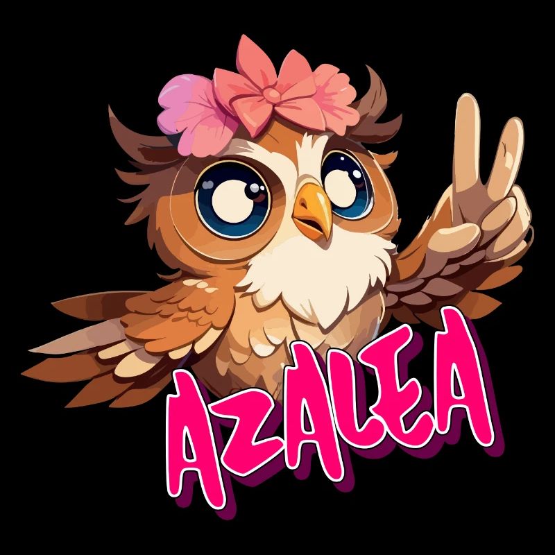 AZALEA - Schöner Mädchen Name mit süßer EULE