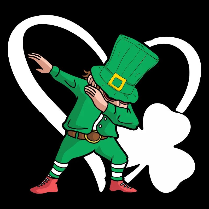 Dabbing St. Patty Kleeblatt Hut Herz