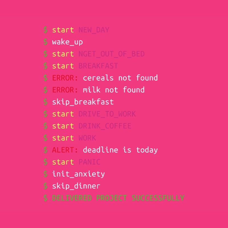 Journée dans la vie d'un programmeur | Coding Geek Gift