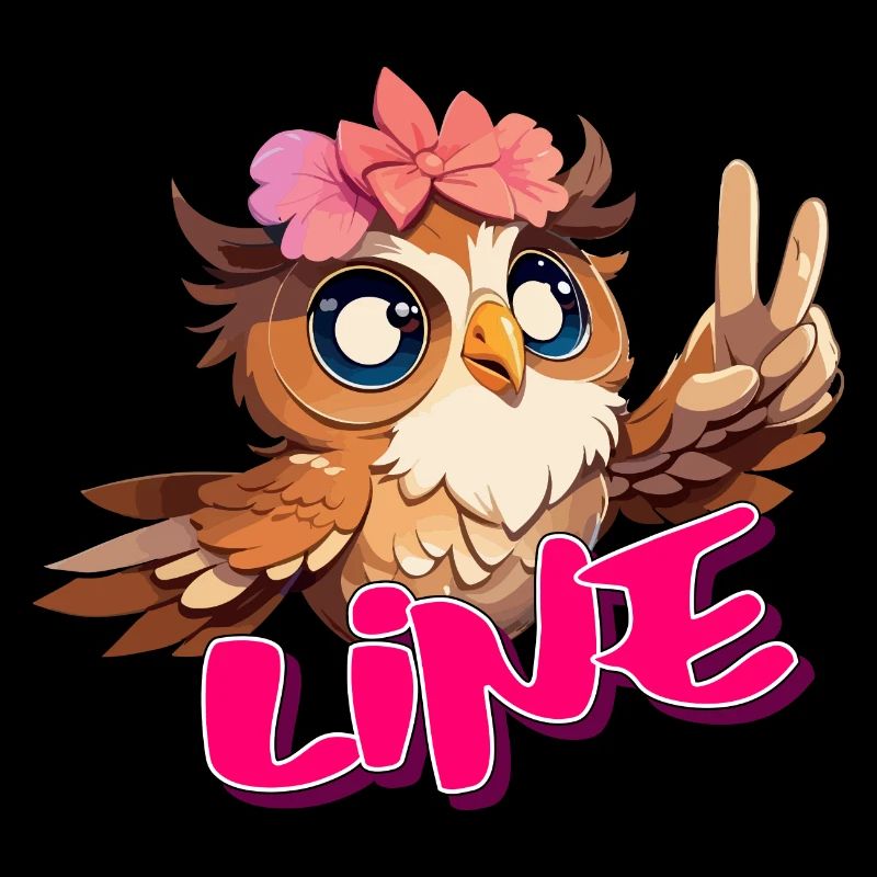 LINE - Schöner Mädchen Name mit süßer EULE