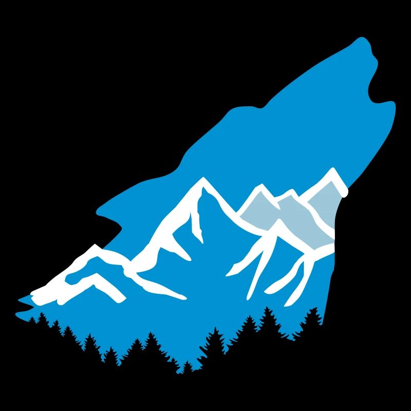 Wolf und Berge