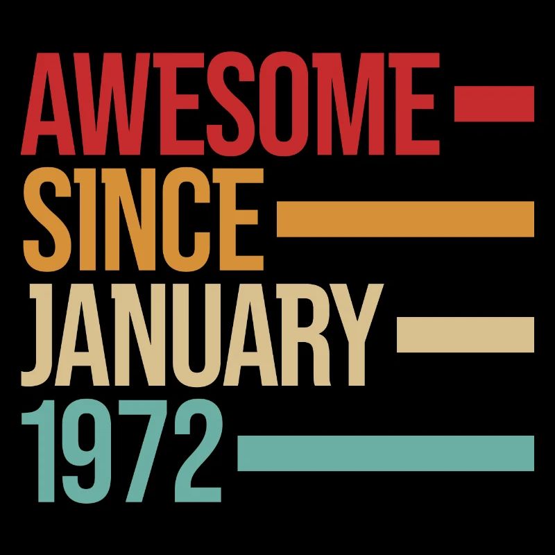 Birthday Awesome Since January 1972