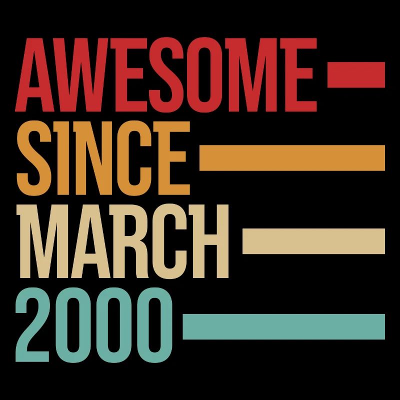Geburstag Awesome Since March 2000