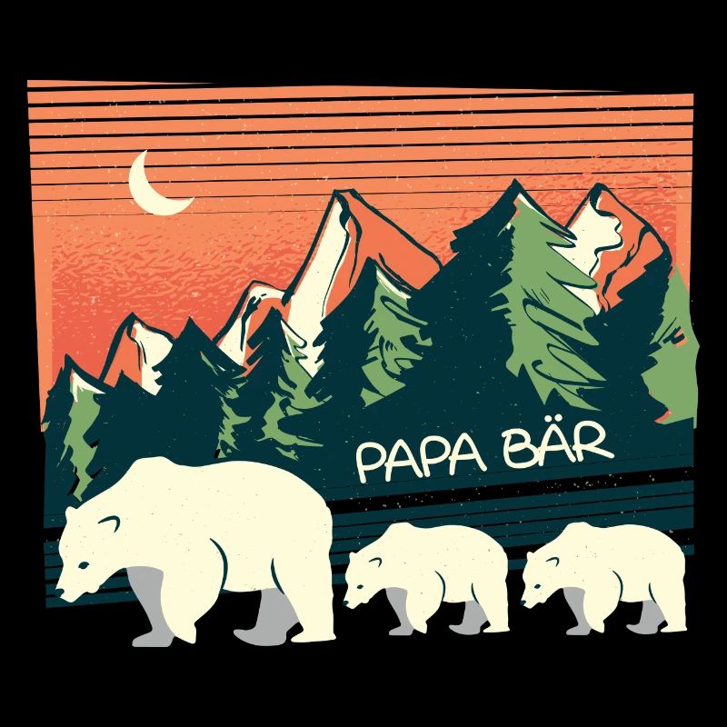 Papa Bär Zwillingspapa Werdender Vater Geschenk