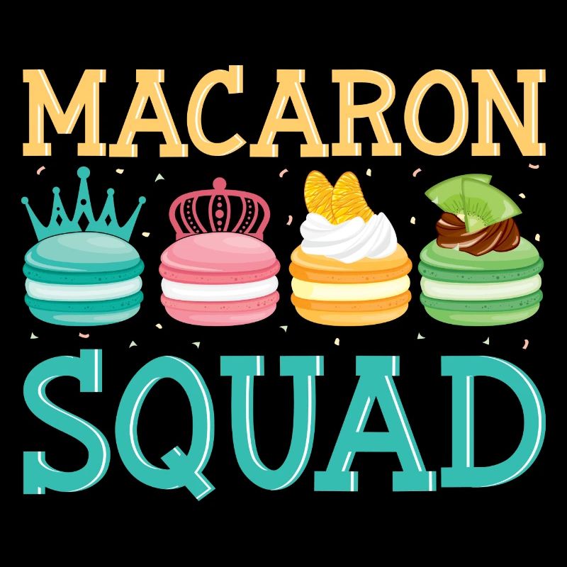 Macaron Squad Drôle de nourriture de dessert au macaron