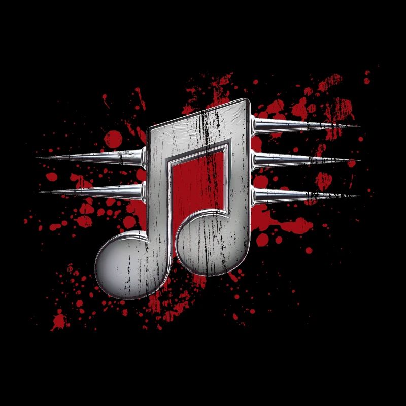 Musical note with spines