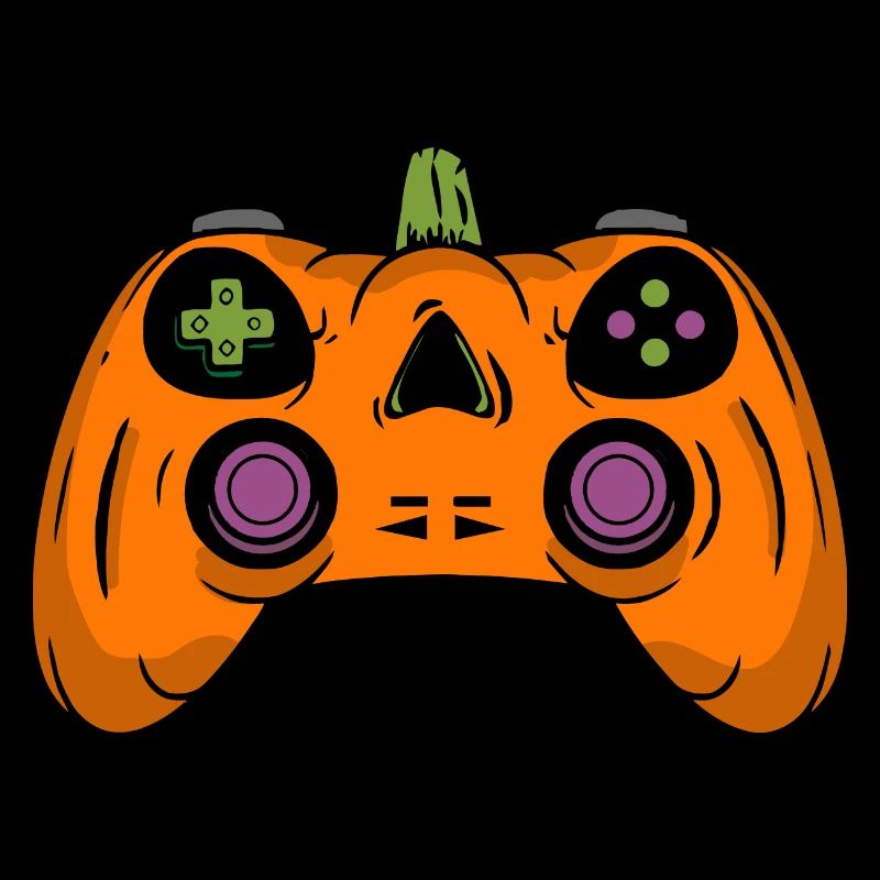 Halloween Pumpkin Gaming Controller