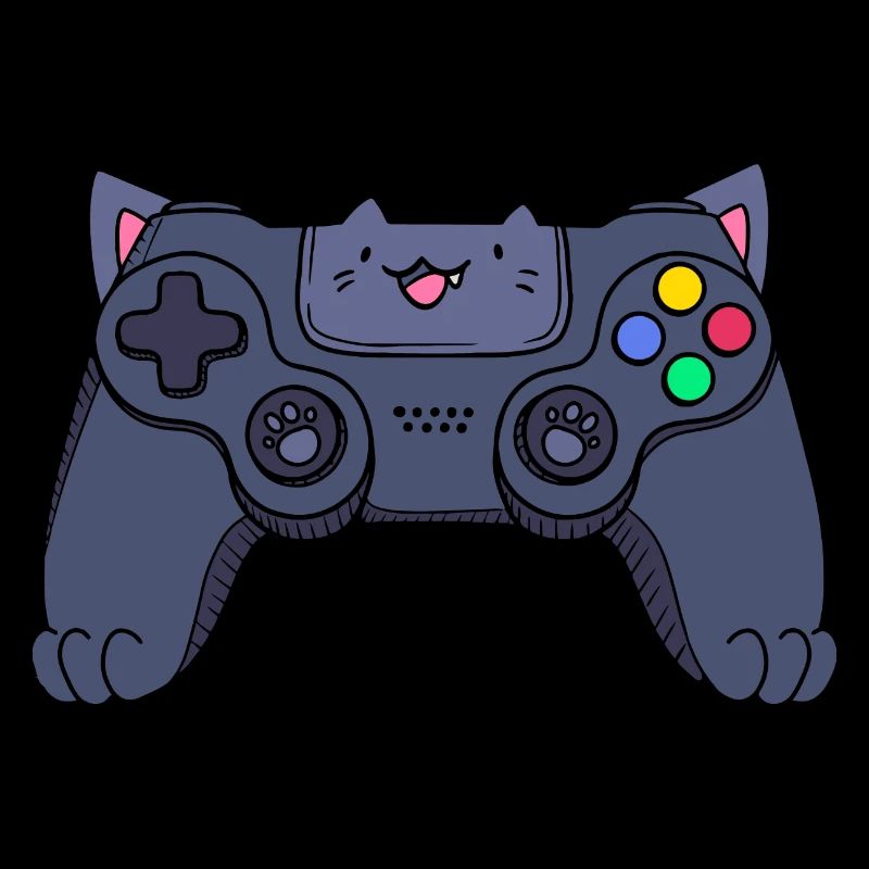 Halloween Black Cat Gaming Controller