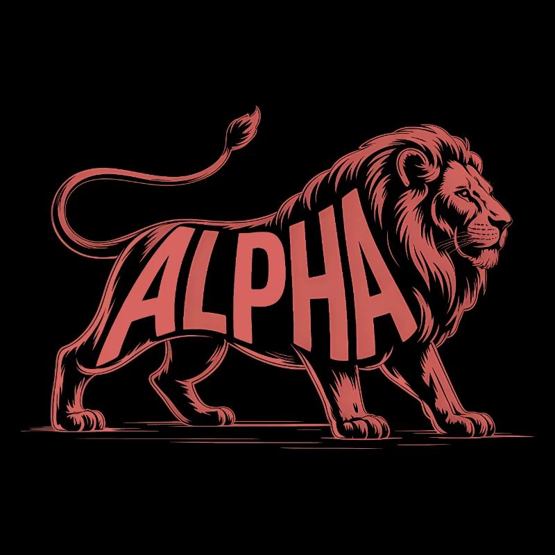 Alpha - Cooles Löwen-Logo