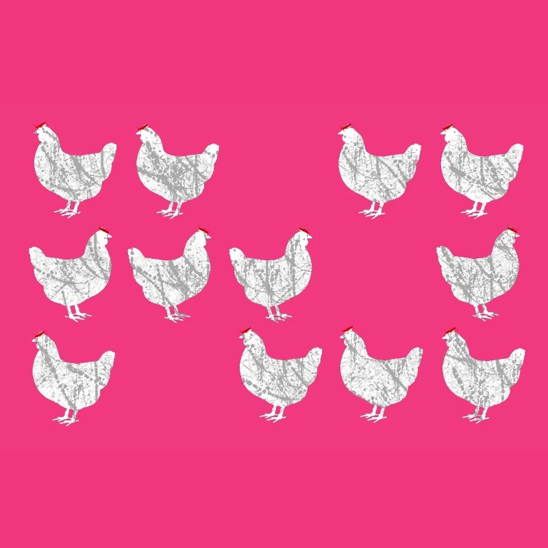 Trois rangées de jolis poulets à connaître