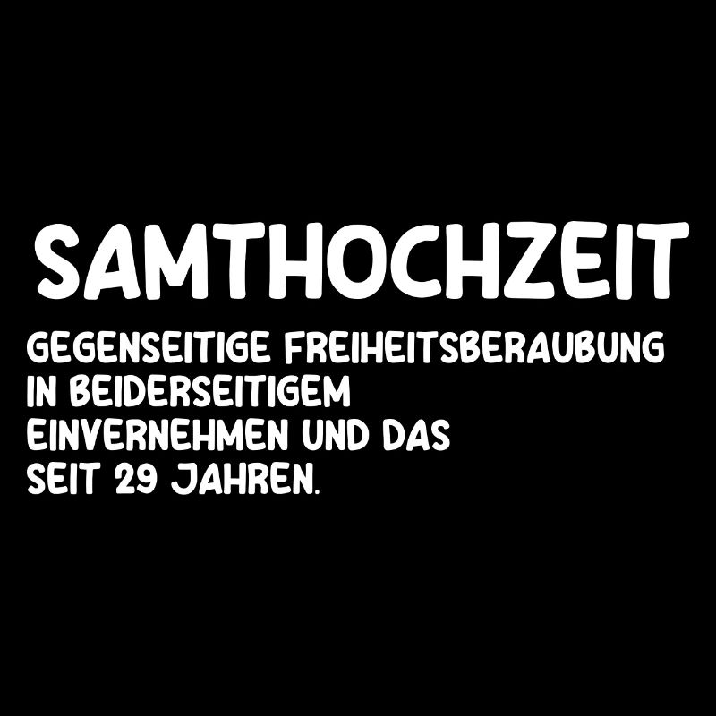 Ehe Samthochzeit 29 Jahre Verheiratet Hochzeitstag
