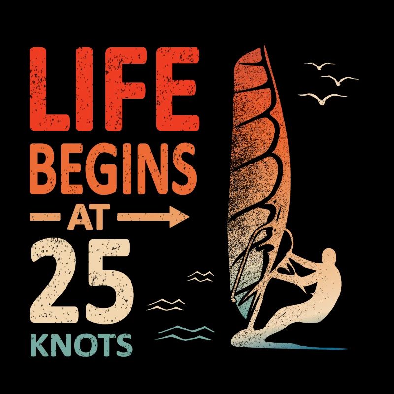 La vie commence à 25 noeuds windsurfeur planing