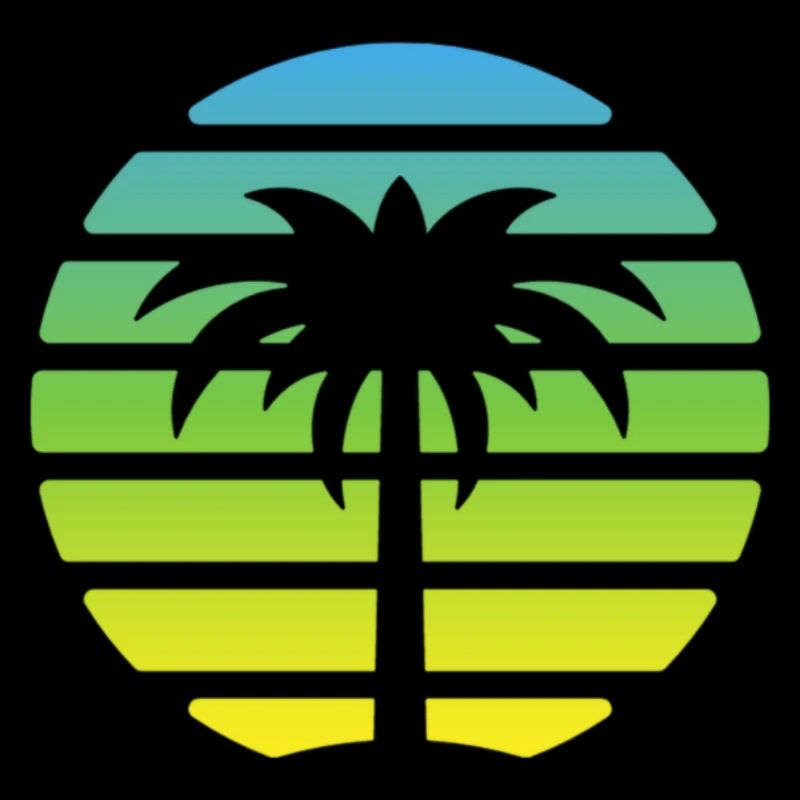 Palm tree in the sunset