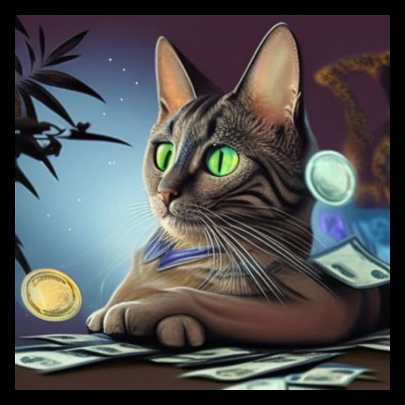 Katze mit Geld