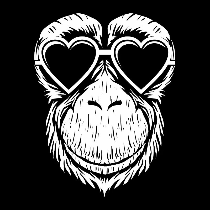 Chimpanzee Love Gorilla Silverback Monkey Gift