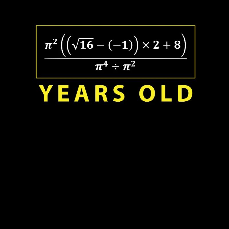 Funny 18th Birthday Math Gift 18 Years Old Algebra