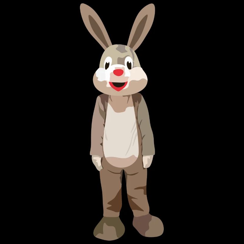 Bunny with a red nose - a funny Easter bunny