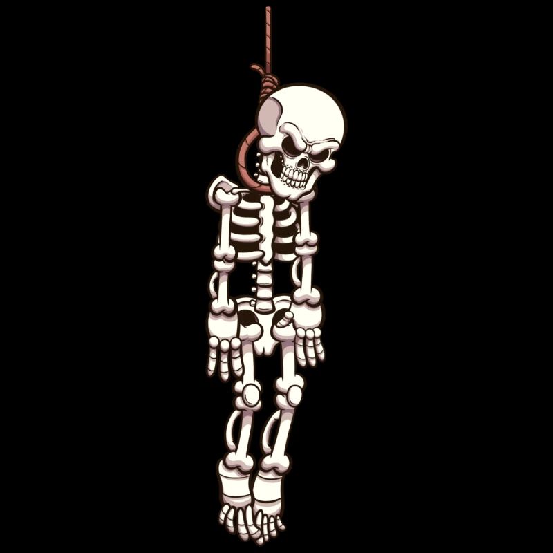 Skeleton Hanging On Gallows