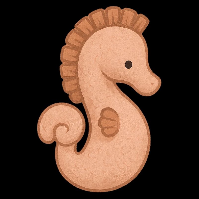 Motif de bébé hippocampe – Créature marine aimante n—