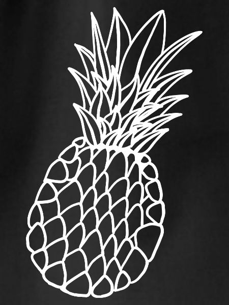 Pineapple hand drawn