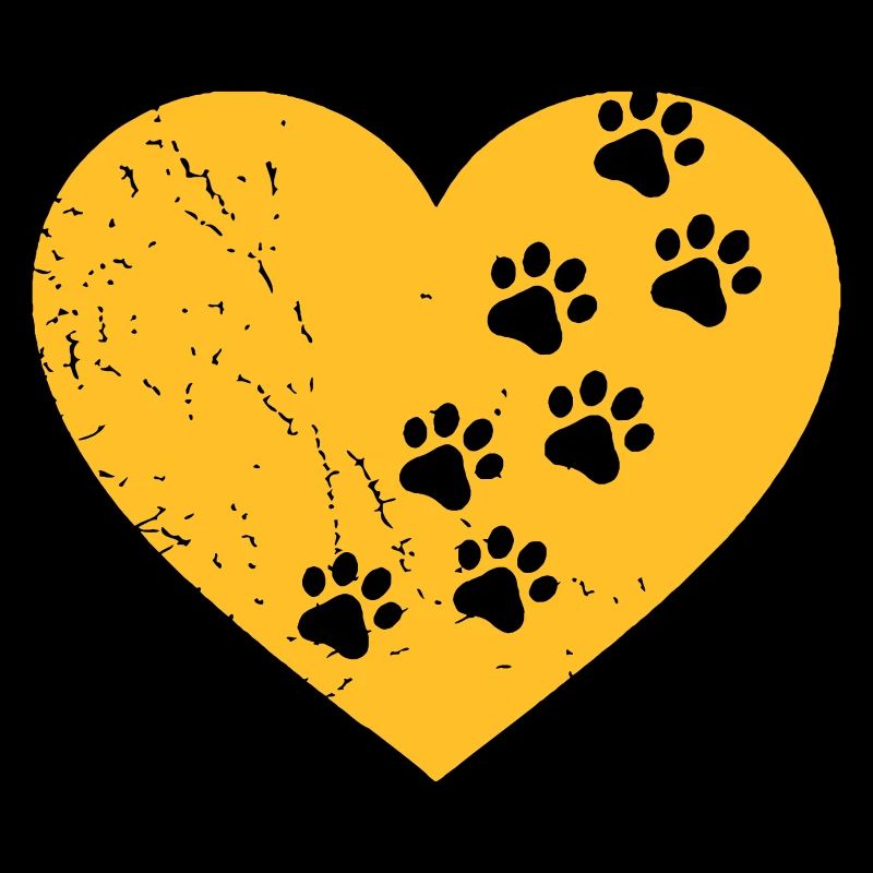 Heart with dog paws