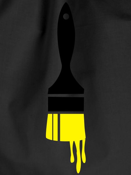 dripping paint brush