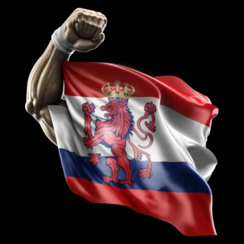 Le drapeau serbe souffle dans le vent avec une main forte
