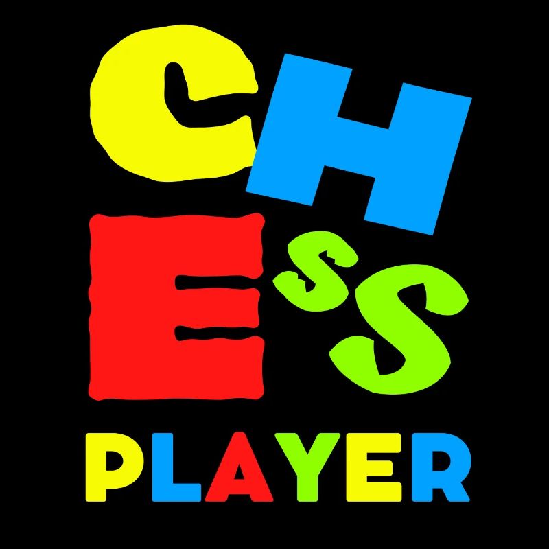 CHESS PLAYER MULTICOLORE GRANDES LETTRES