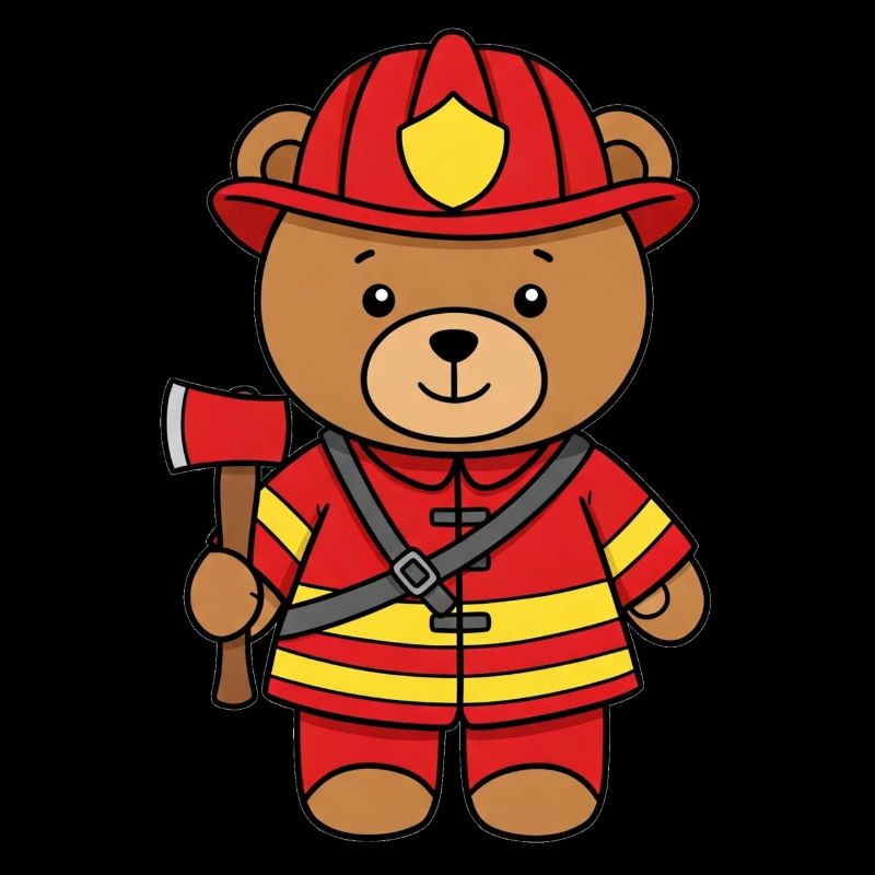 Ours en peluche Pompier