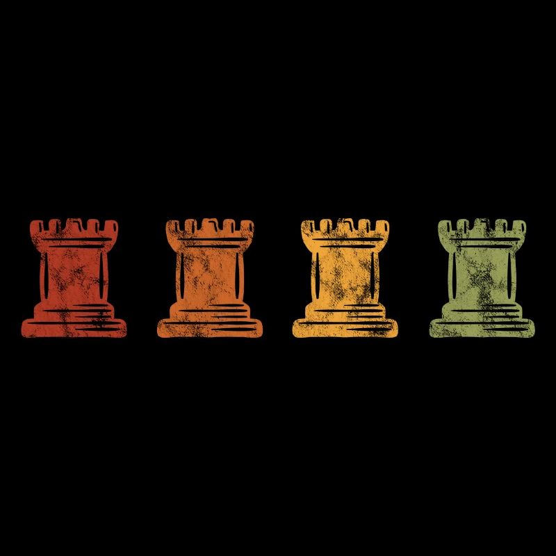 Retro Schach Schachspieler Schachmatt Schachfigur