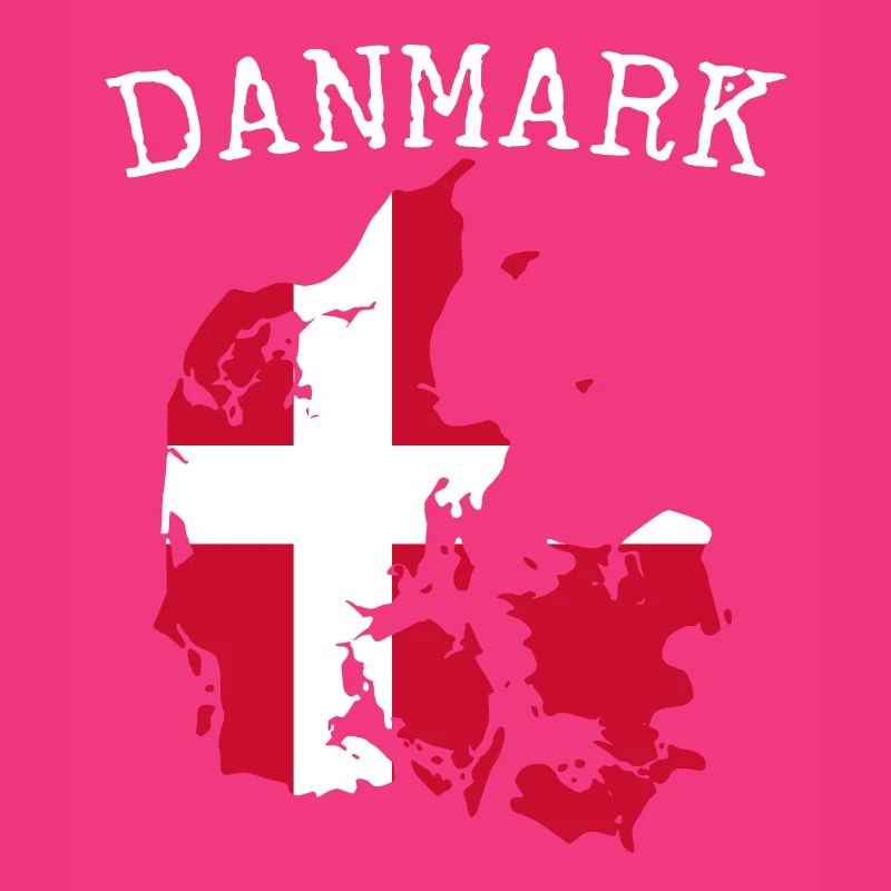 Denmark flag map