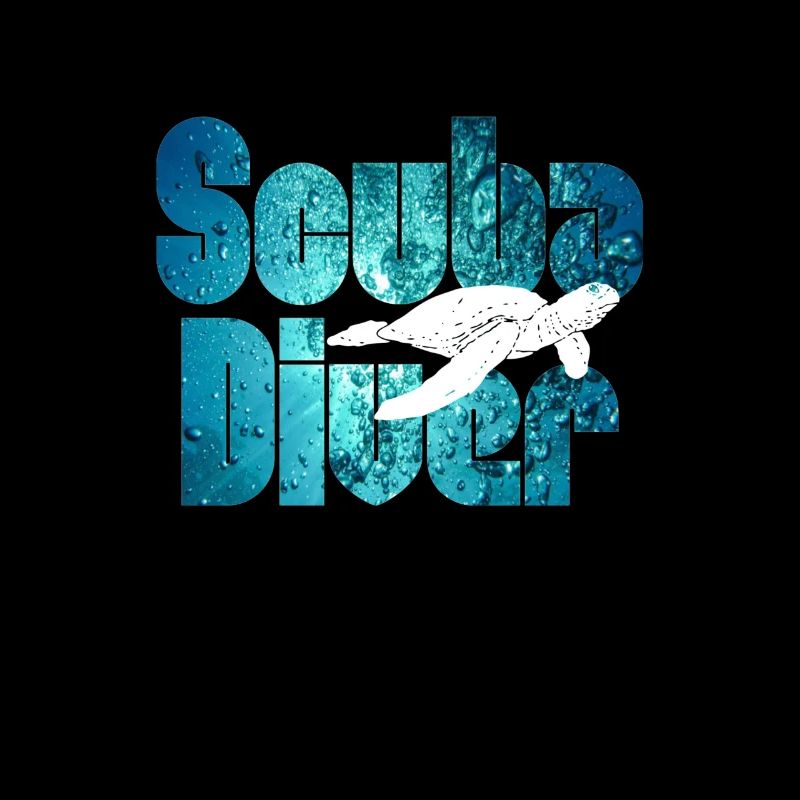 Scuba Diver - turtle