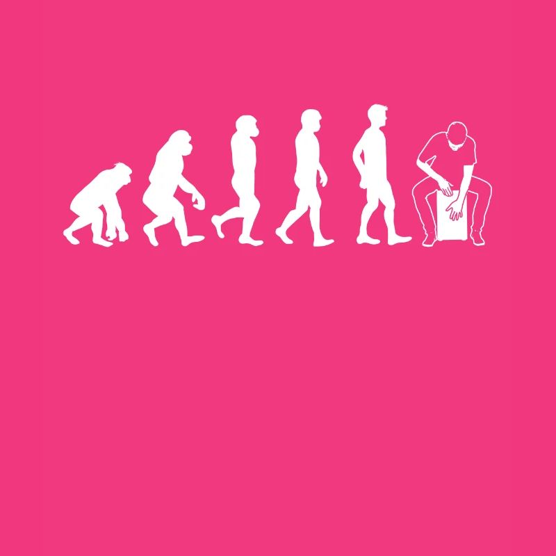 Evolution Cajón T-Shirt Geschenk Cajon Kachon