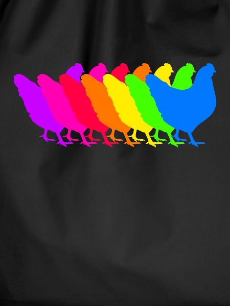 Bunte Hühner Truppe