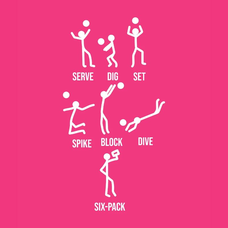 Serve Dig Set Spike Block Dive Six-Pack