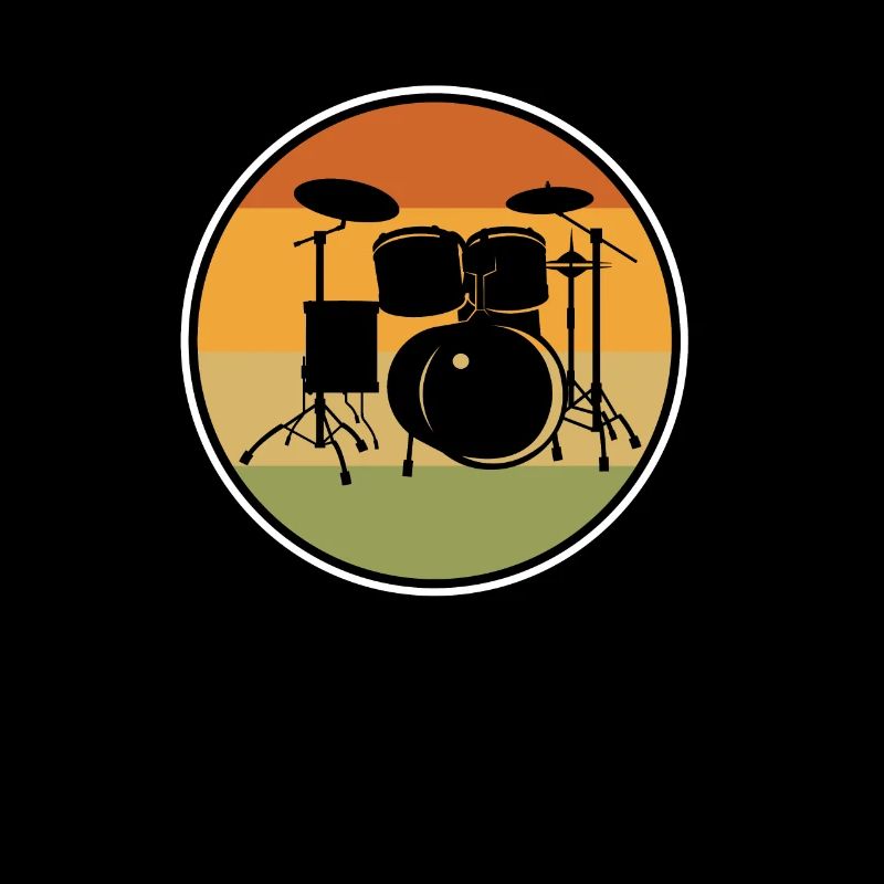 Cadeau de batterie batteur rétro