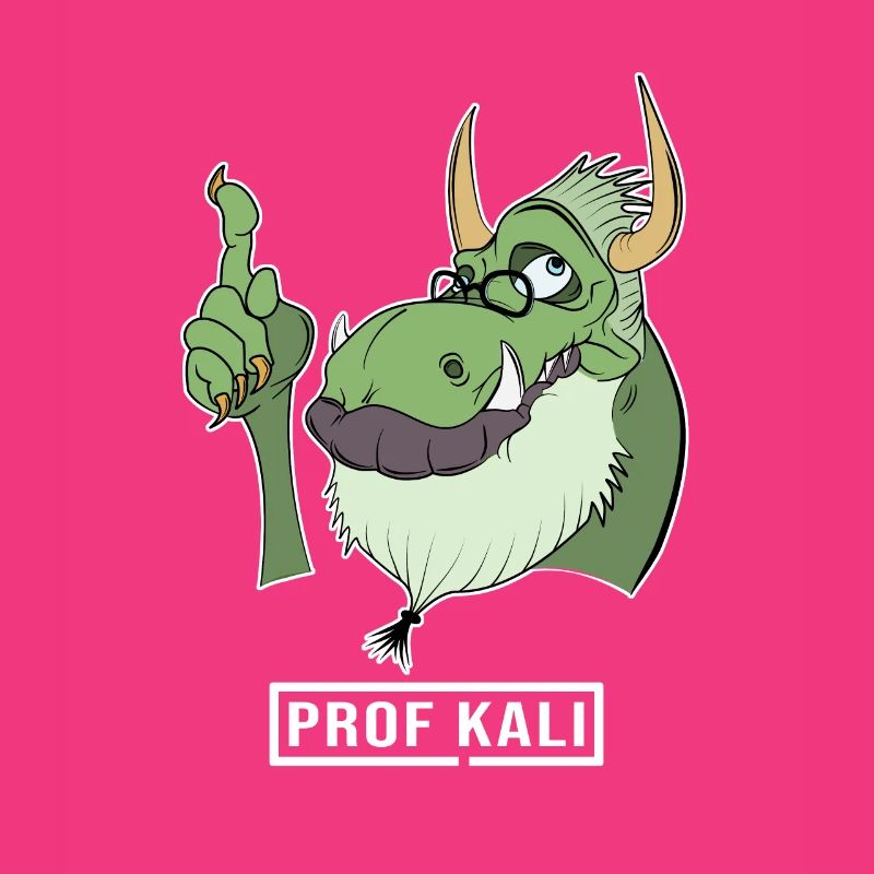 Kali Linux Computer Administrator Tux Drachen Kopf