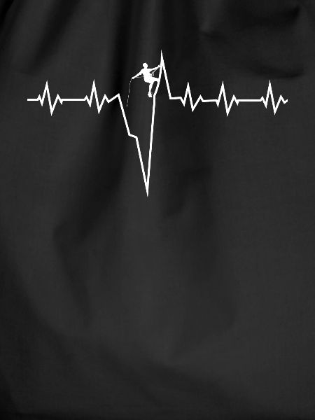 Mountaineer climbing heartbeat