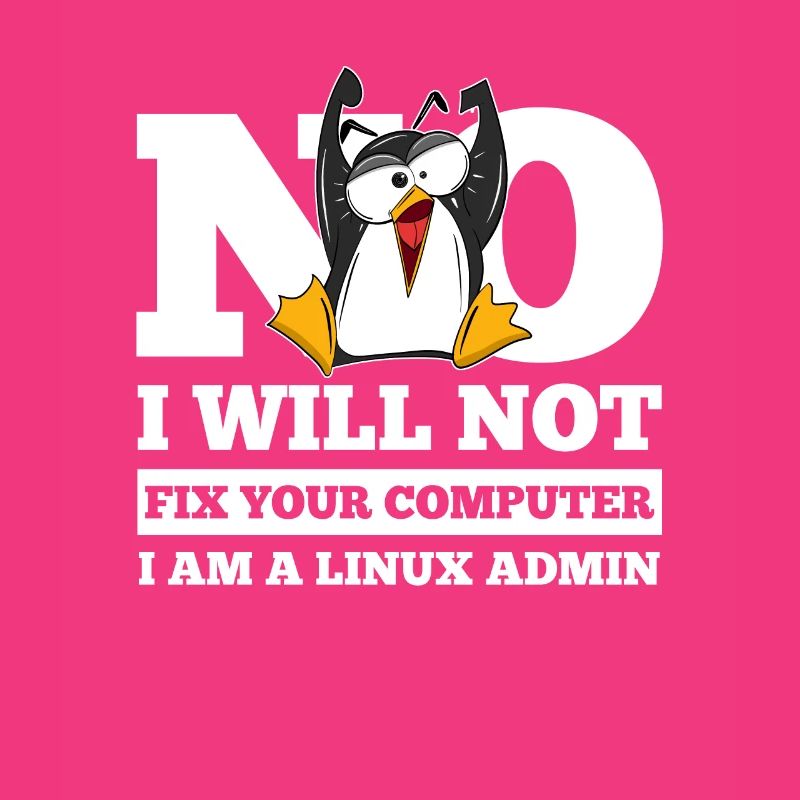 Linux SysAdmin Hacker Coder Penguin Computer Fix
