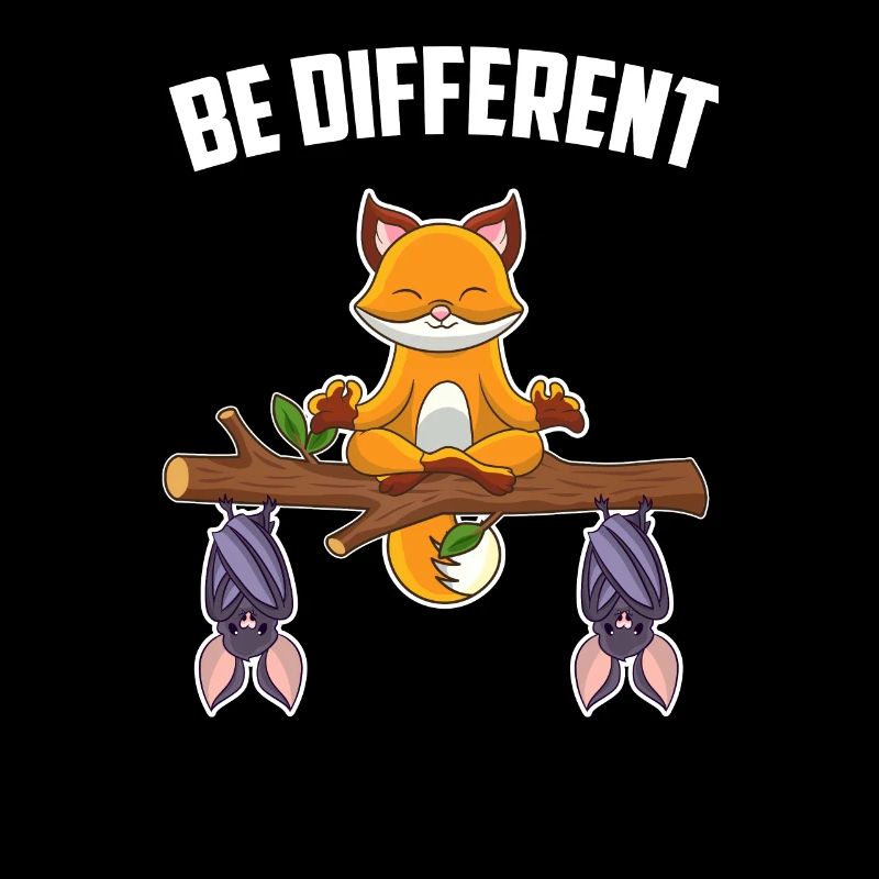 Be Different Chauve-souris Amant Sort Renard