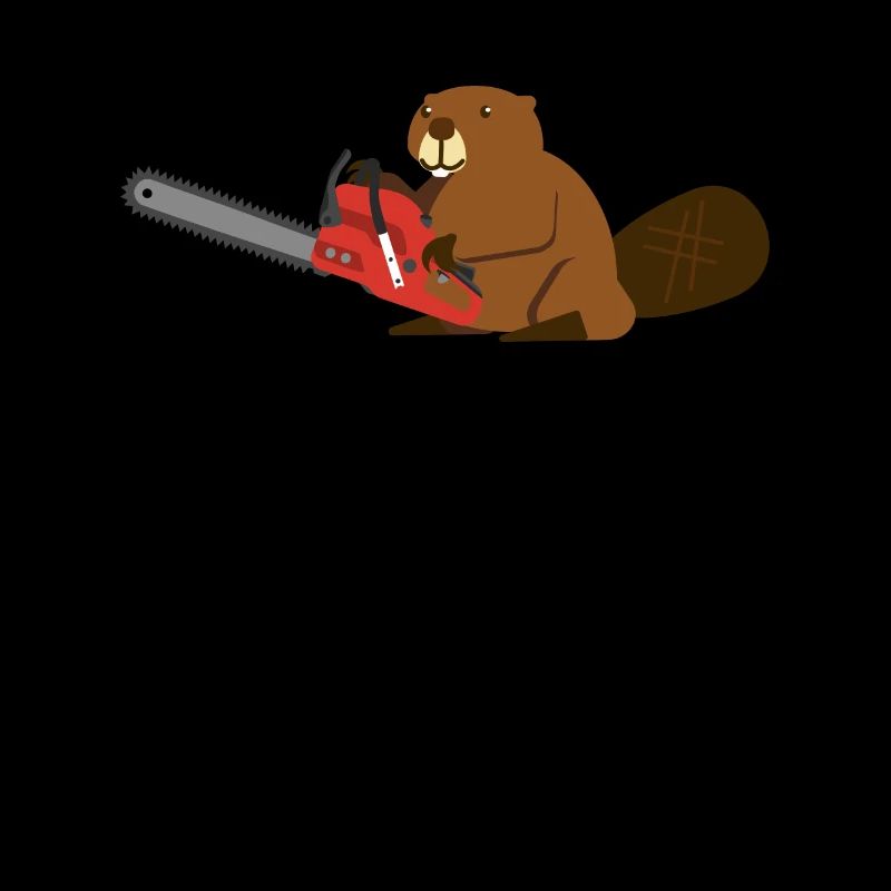 Forest worker Bieber With chainsaw chainsaw