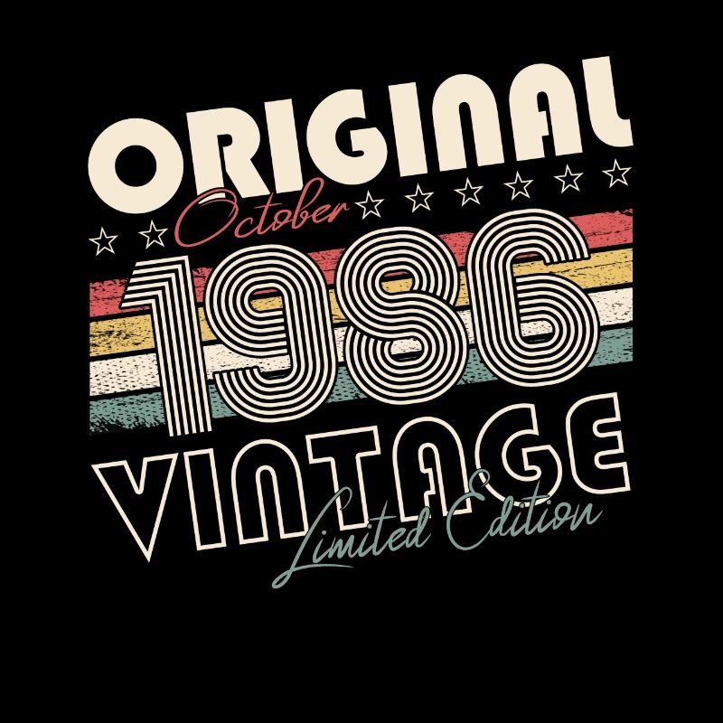 Original Octobre 1986 36th Birthday Gift Cool