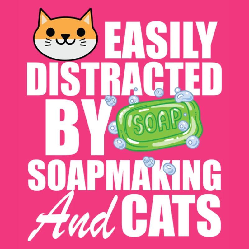 Soap Maker Easily Distracted By Soapmaking And Cat