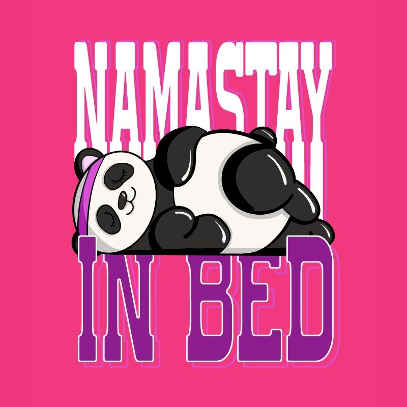 Sleeping Namaste in Bed Panda Relaxing Artwork