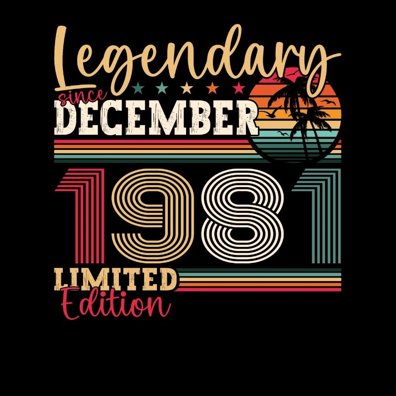 Décembre Né 1981 Cadeau de 41e anniversaire