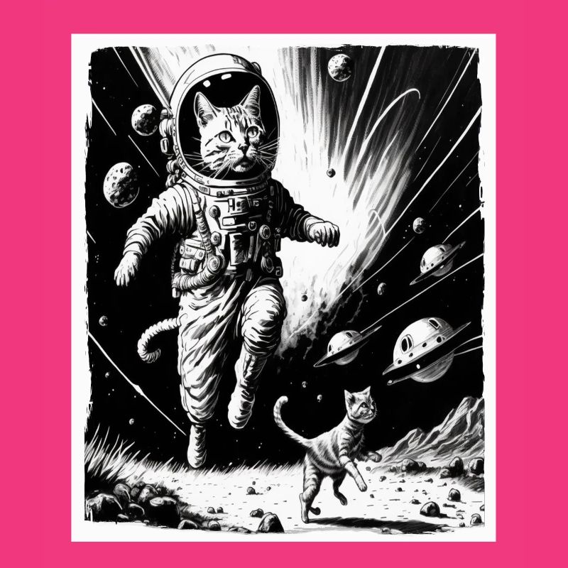 Chaton de chat Space Alien Planet Astronaute