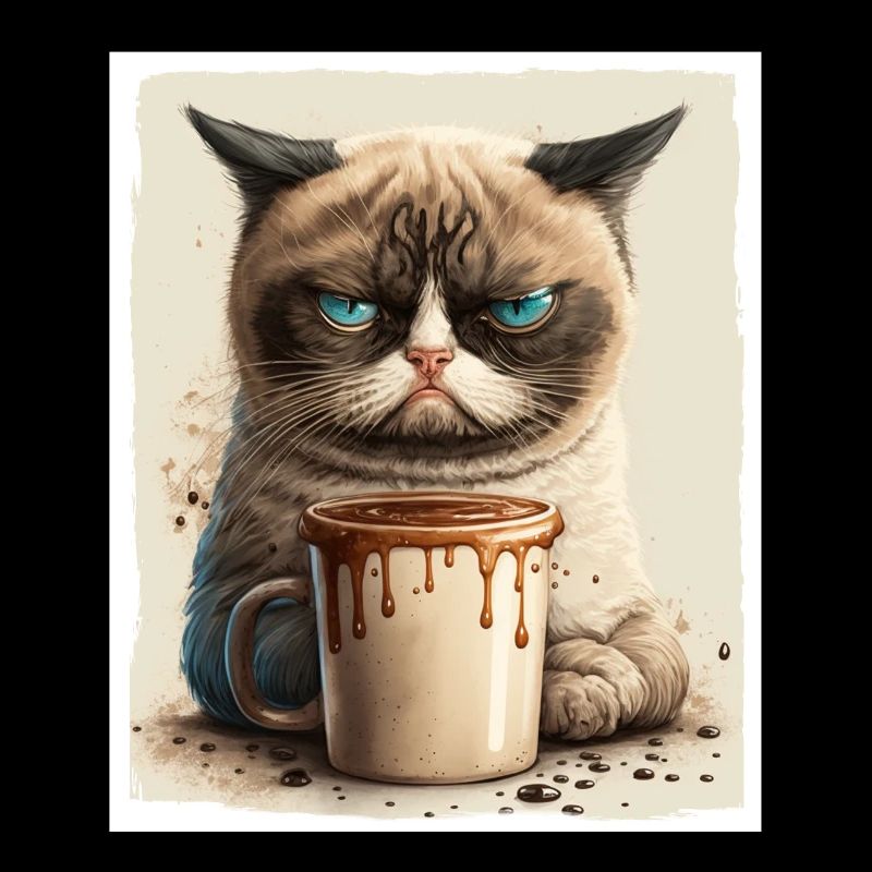 Cat Kitten Coffee Cup Morning Grouch Cocoa