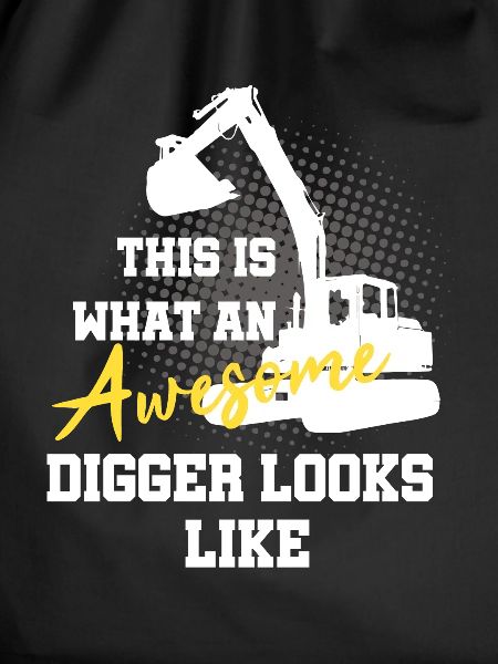 Bagger Design für Baggerfahrer