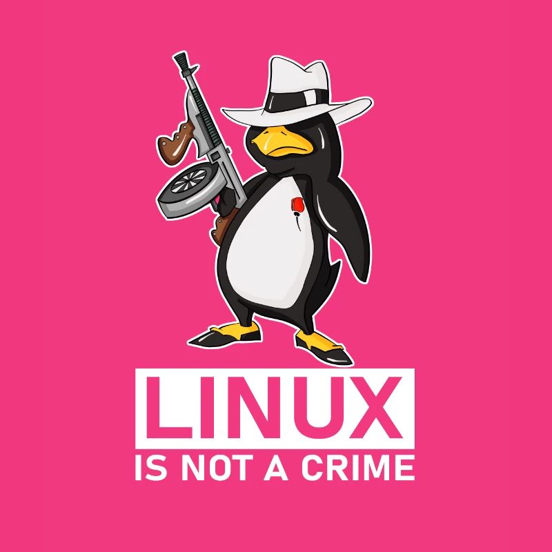 Linux is Not A Crime Linux Tux Penguin
