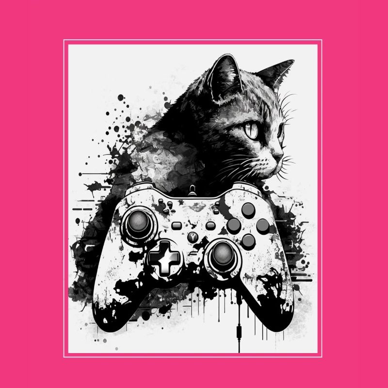 Cats and Gaming Cat Kitten Controller Gaming
